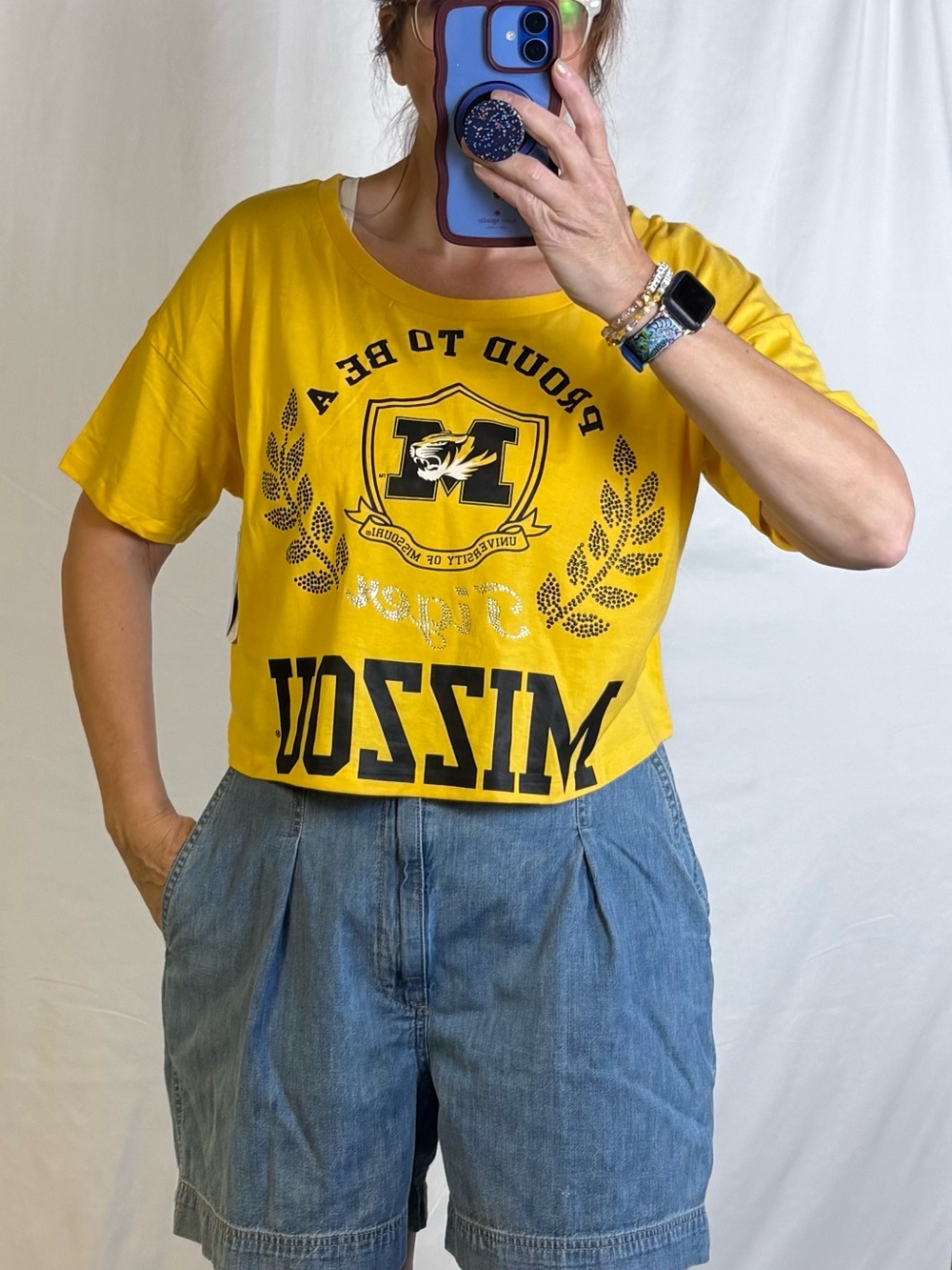 MIZZOU Graphic Crop Tee -
